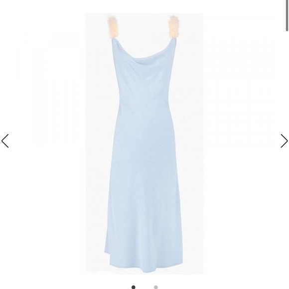 Sleeper Dresses & Skirts - Sleeper Voulez Vous Dancer dress in blue with maribou feathers